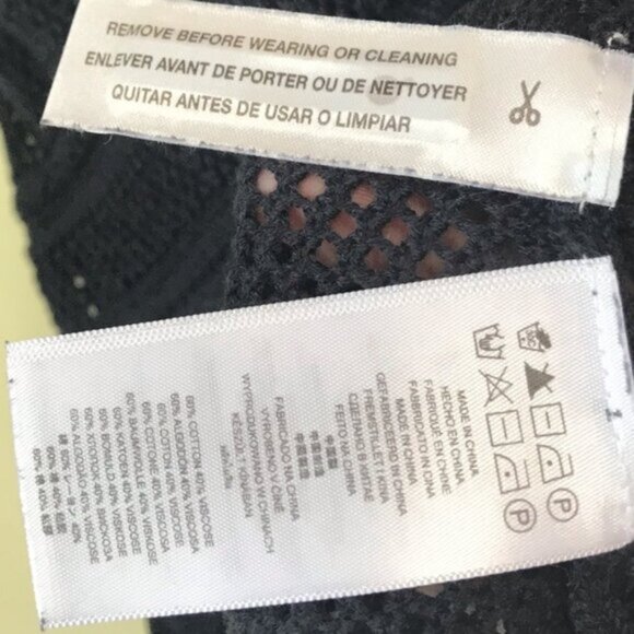 Michael Kors Cotton V Neck Open Knit Lightweight Sweater High Low Slit Hem Knit - Picture 9 of 14